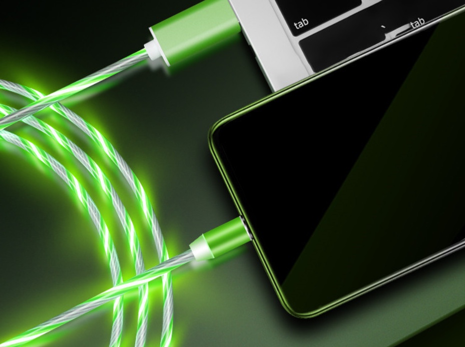 Compatible with Apple, Flowing Ligh Magnetic Streamer Data Line Cable for Iphone Android Typec - Image 5